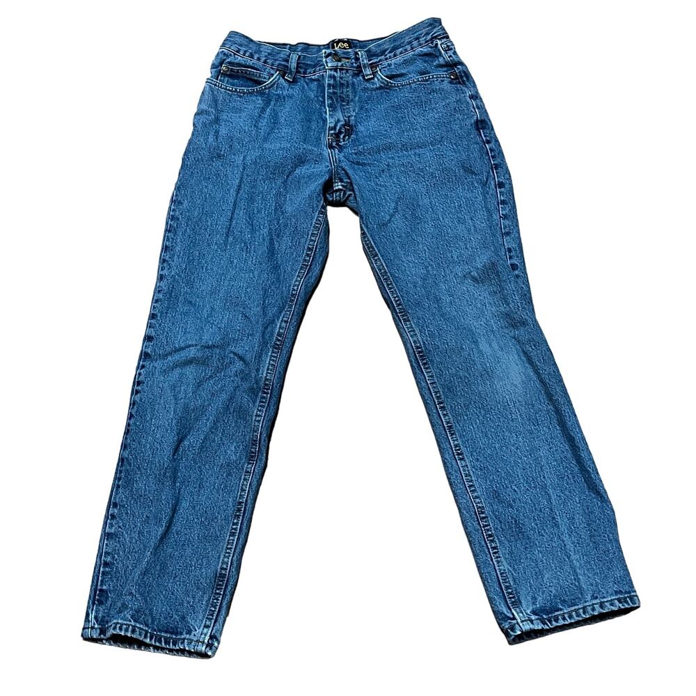 Lee Relaxed Fit Straight Leg Medium Stone Blue Jeans Men's W31 L29 Cotton